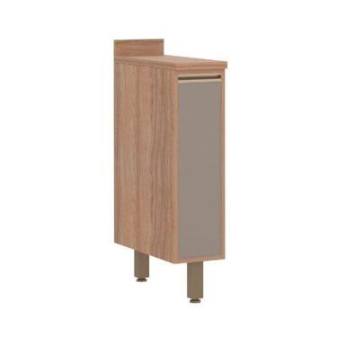 Imagem de Balcão De Cozinha Yara 1 Porta Com Tampo Luciane Vanilla