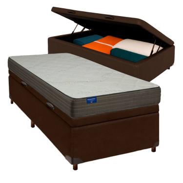 Imagem de Cama Box Bau Blindado Solteiro + Colchão D33 Orthotech Inducol