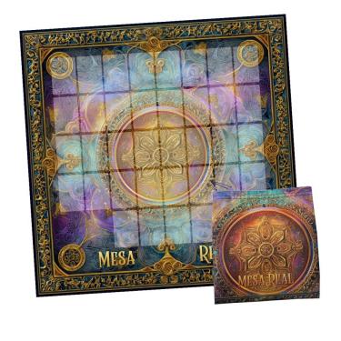 Imagem de Kit Leitura de Tarô Toalha Mesa Real Cigana e Bolsa Mística