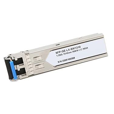 Imagem de Cryfokt Transceptor SFP 1.25G 1310nm de Fibra Dupla de Modo único Com DDM para Placas de Internet e Roteadores, Módulo Gigabit LC Prateado de Liga de Zinco para Switches Multimarcas