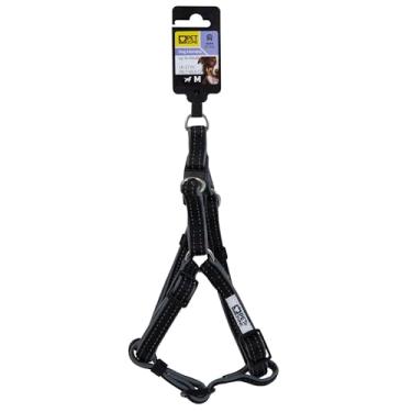 Imagem de Pet Zone Peitoral médio sólido para cães médios até 27 kg, preto, pacote com 1