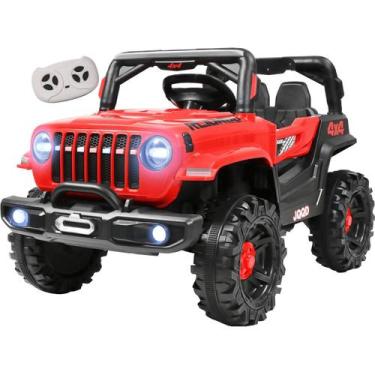 Imagem de Carro Eletrico Zippy Toys Jeep Wrangler Rubicon 12V CR Vermelho