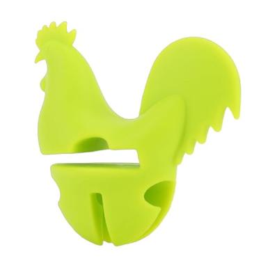 Imagem de YOUTHINK Clipe de Panela de Silicone Em Forma de Galo, Levantador de Tampa Impermeável Ao Calor 3 Em 1, Descanso de Colher e Clipe de Cozimento, Utensílio de Cozinha à Prova de