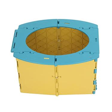 Imagem de Generic Penico Dobrável Pp Portátil para Bebês, Vaso Sanitário para Bebês, Fácil Transporte, Penico para Acampamento, Viagem, Condução de Longa Distância (Azul Amarelo)