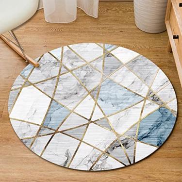 Imagem de Tapete circular redondo tapete de poliéster antiderrapante tapete de textura de mármore tapetes laváveis para quarto sala de estar cozinha, E, diâmetro 200 cm