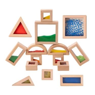 Imagem de Blocos Sensoriais,Brinquedos Educativos De Classificação Com 15 Peças - Brinquedos de Construção Infantil Blocos de Empilhar,Presente para Natal Aniversário Casa Jardim de Infância Viagem Brincar
