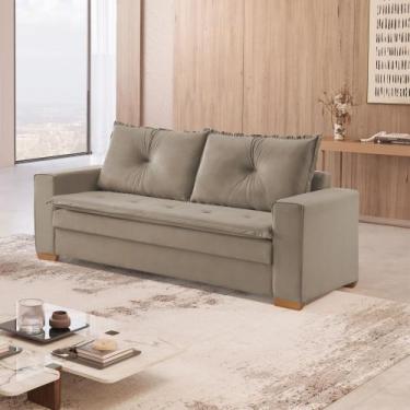 Imagem de Sofá Florianópolis 3 Lugares 210 cm Veludo - Lufer Estofados