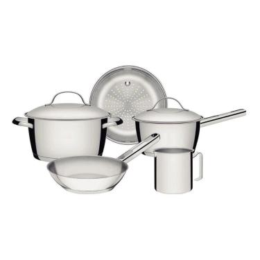 Imagem de Jogo De Panelas Inox Fundo Triplo Indução Allegra Tramontina