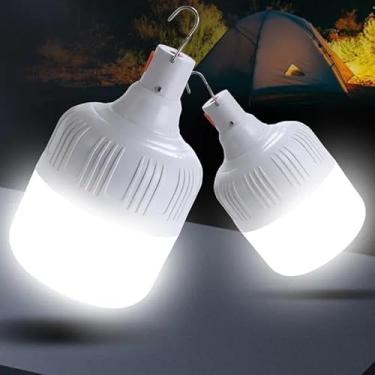 Imagem de Lanterna LED Portátil USB Recarregável para Camping e Pesca - Iluminação Super Brilhante Bivolt, À Prova de Chuva e Leve para Trilhas e Emergências(60W * 4)