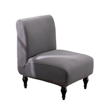 Imagem de HZDHCLH Capa para cadeira de chinelo sem braços, elástica, elastano, protetor de móveis removível com fundo elástico, lavável na máquina para sala de estar, sala de jantar, hotel