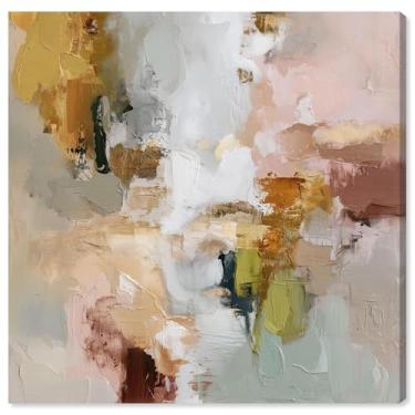 Imagem de Swirl of Joy I Impressão em tela Taupe Boho Wall Art por Art Remedy, Gallery Wrapped, 76 x 76