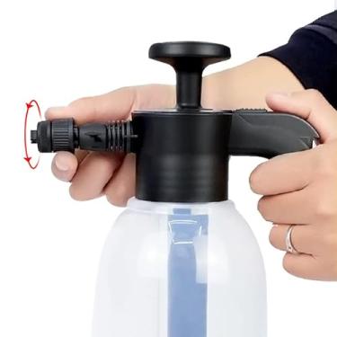 Imagem de Generic Pulverizador de Espuma para Lavagem de Carro, Pulverizador de Espuma Com Pressão Eficiente para Casa, Jardinagem, Capacidade de 2l, Hdpe (Preto e branco)