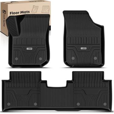 Imagem de YHTAUTO Tapetes de chão para Buick Envision 2016-2020, tapetes de carro TPE para todos os climas, à prova d'água, antiderrapante e inodoro, acessórios internos para carros dianteiros e forro de 2ª