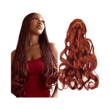 Imagem de Extensões De Cabelo Sintético Ombre Cacheado Francês Com Ondas Soltas 