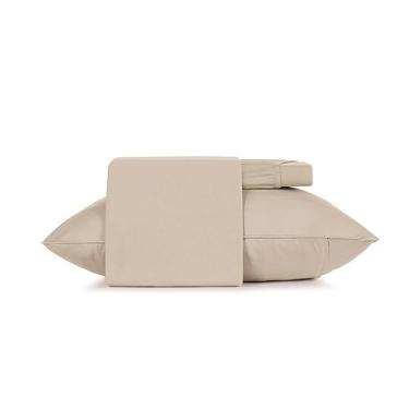 Imagem de Altenburg, Jogo Cama Solteiro 3 Pcs Malha Fio Pent. Liso Bege Altenburg