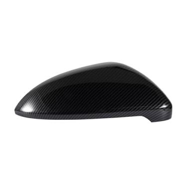 Imagem de Capa de espelho retrovisor de porta padrão de fibra de carbono compatível com acessórios de carro VW Golf MK7 GTI E-Golf 2015-2019 (padrão de carbono direito)