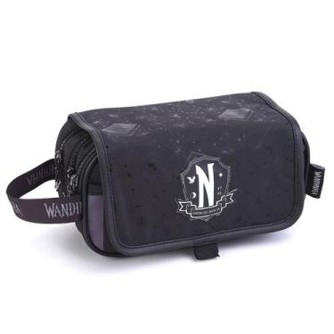 Imagem de Estojo Escolar Vandinha Wandinha Triplo Grande Holográfico - Seanite, 