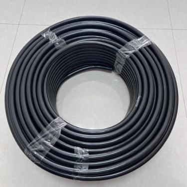 Imagem de Tubo de PVC flexível, tubo para decoração de festa, tubo de PVC de plástico de alumínio de 5 m para chá de bebê, aniversário, Natal, casamento, bricolage, adereços (tamanho: 50 m, cor: preto)