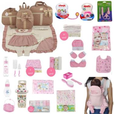 Imagem de Kit Bolsa de Maternidade 3 Peças + Saída maternidade + Enxoval Master 
