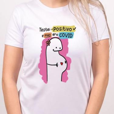 Imagem de 1 Camiseta Bonequinho Flork Meme Testei Positivo e não era Camisa Dive