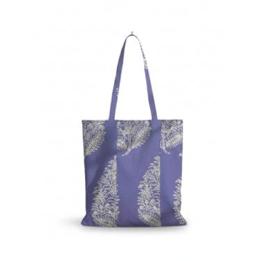 Imagem de Yash Gallery Sacolas de algodão impressas econômicas, leves, médias reutilizáveis, sacolas de pano para compras, pacote com 3, Lavanda, One Size