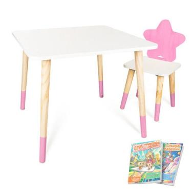 Imagem de Kit Mesa e Cadeira Infantil Estrela - Eita Casa Perfeita, Rosa