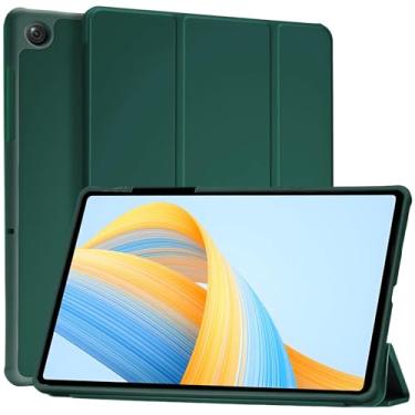 Imagem de SSS·GRGB Capa para Samsung Galaxy Tab A9 Plus/A9+ 5G 11 polegadas 2023 e 2024 modelos (SM-X210/X216/X218), capa protetora híbrida de TPU macio com três dobras, acordar/desativar automaticamente (verde