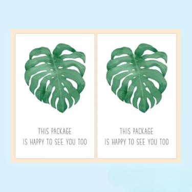 Imagem de 50 peças Este pacote é feliz em ver você também, etiquetas de selo, adesivo de agradecimento para decoração de mercadorias artesanais de pequenas empresas (A2)