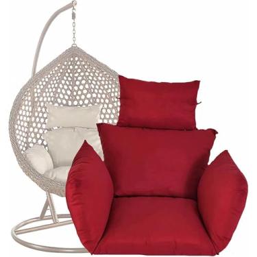 Imagem de Almofada para cadeira suspensa em formato de ovo, almofada lavável para rede de jardim em formato de ovo (somente a almofada)