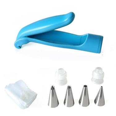 Imagem de Conjunto de ferramentas de decoração de bolo, 17 peças, caneta de confeiteiro com alça de plástico, bicos de metal para cobertura de bolo, decoração de biscoitos, enchimento de pastelaria, 17 peças