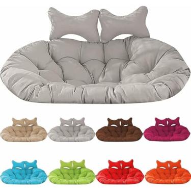 Imagem de Almofada para cadeira suspensa tipo ovo, 6,3" x 39; Almofada grossa para balanço suspenso externo, almofada lavável para cadeira suspensa tipo ovo para jardim