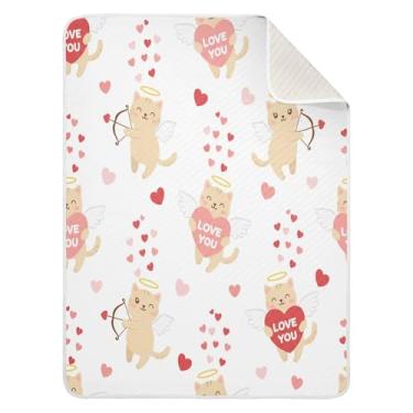Imagem de Wassud Cobertor de bebê bege de gatos fofos para meninos e meninas, macio e recém-nascido, cobertor aconchegante de algodão essencial para berçário, viagem, berço, carrinho de bebê 76 x 101 cm