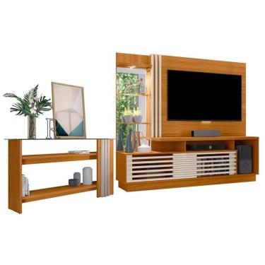 Imagem de Estante Home Theater Com Aparador Frizz Plus Cinamomo Off White - Madetec