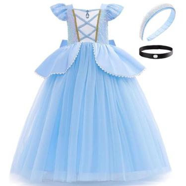 Imagem de Vestido de Princesa Cinderela Disney para Meninas - Fantasia para Fest
