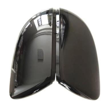 Imagem de 1 par de capa de espelho lateral compatível com vw golf 6 mk6 gti r20 touran 2011 2012 2013 2014 2015 tampa retrovisor do carro acessórios automotivos(Black)