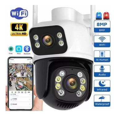 Imagem de Câmera Wi-fi Ptz Lente E Tela Dupla 360 5g Prova D' Agua 6mp - SMART C
