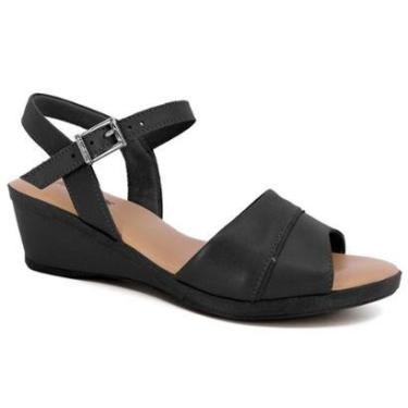 Imagem de Sandália Feminina Anabela Preto Usaflex MM0903-Feminino