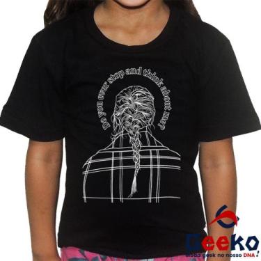 Imagem de Camiseta Infantil Taylor Swift 100% Algodão Do You Ever Stop And Think