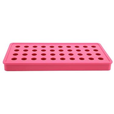 Imagem de Molde de bola de gelo Bandeja para fazer gelo de silicone Premium Flexível Durável 40 furos Molde de cubo de gelo para coquetéis Uísque Bar Acessórios para festas Cozinha Uso (Rosa Vermelha)