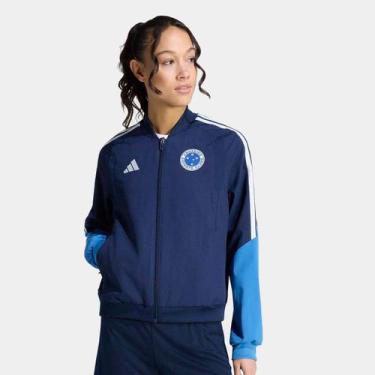 Imagem de Jaqueta Cruzeiro 26/27 Apresentacão Adidas Feminina, Azul, GG
