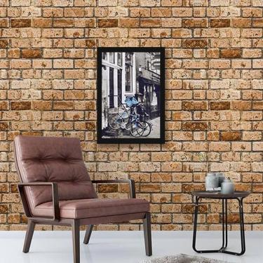 Imagem de Quadro Fotografia Bicicleta Azul 24X18Cm - Com Vidro