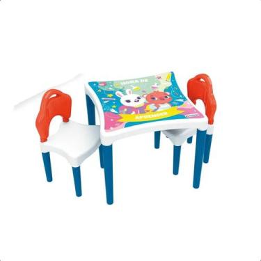 Imagem de Mesinha Infantil Hora de Aprender com 2 Cadeirinhas até 18kgs +3 anos 