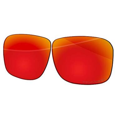 Imagem de Ensky Lentes de reposição HardyShield para óculos de sol Oakley Double Edge OO9380, Vermelho escarlate - polarizado estampado, Double Edge
