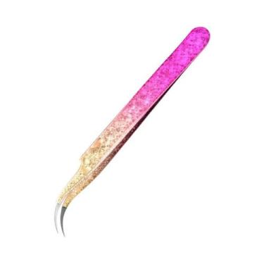 Imagem de Pinças Profissionais Para Extensão De Cílios Ombre Com Pontas De Borra