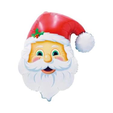 Imagem de Balão Grande De Natal Com Papai Noel E Rena Para Decoração De Festa De