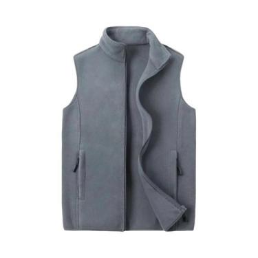 Imagem de Colete De Fleece Masculino plus Size Quente Para Outono E Inverno, Sem