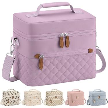 Imagem de Tenot Lancheira isolada para mulheres, reutilizável, à prova de vazamento, lancheira feminina para trabalho, elegante, acolchoada, lancheira para adultos, piquenique, viagem, caminhada, roxa