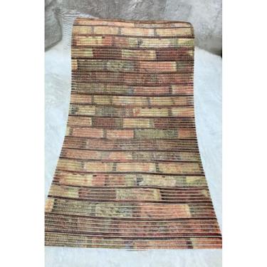 Imagem de Tapete Passadeira Emborrachado Antiderrapante PVC por Metro – 1 a 3 Metros(Tijolinhos Marrom,45cm x 45cm)