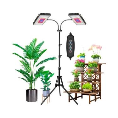 Imagem de Luz De Cultivo LED De Espectro Completo Com Dimmer, Timer Ajustável E 