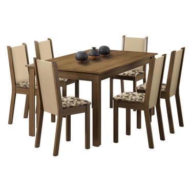 Imagem de Conjunto Sala de Jantar Miriam com 6 Cadeiras Madesa